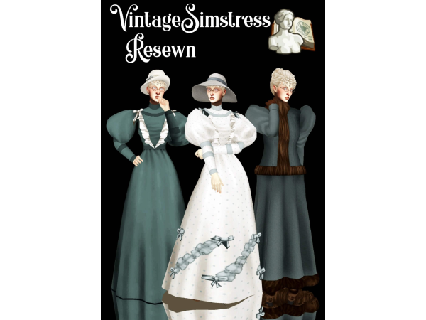 Maxis Match VintageSimstress Resewn by esotericas - The Sims 4 Custom Content