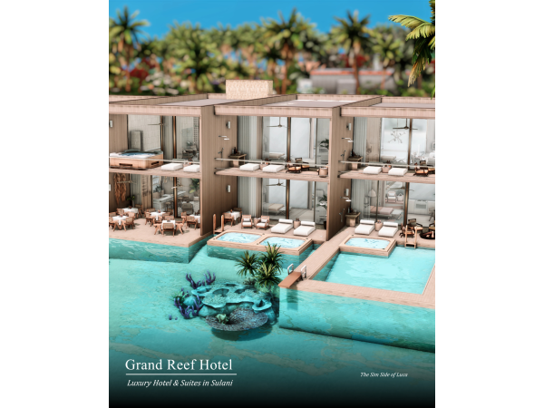 Maxis Match Grand Reef Hotel Sulani by TheSimSideofLuca - The Sims 4 Custom Content