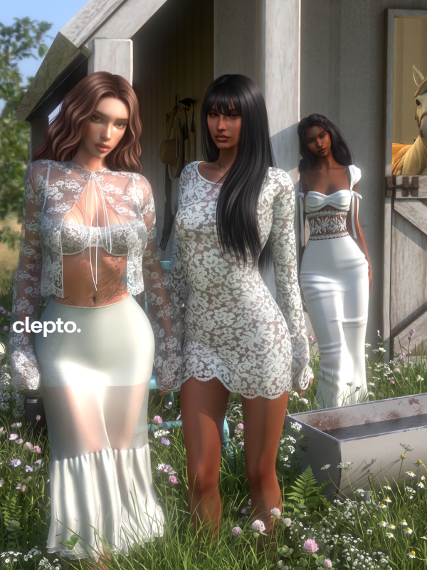 Alpha Clepto Lacy Collection by simsfinds - The Sims 4 Custom Content