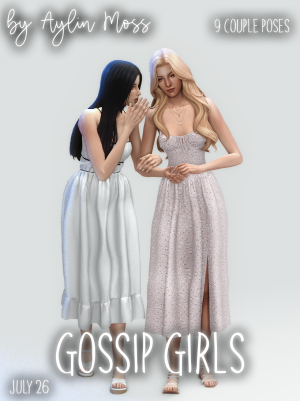 Mix Pack of poses Gossip girls by simsfinds - The Sims 4 Custom Content