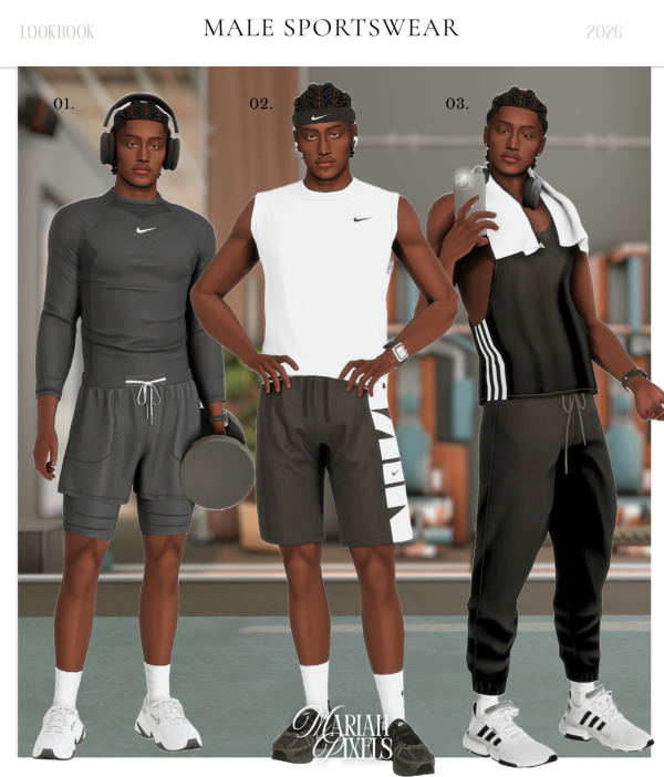 Mix Male Sportswear by simsfinds - The Sims 4 Custom Content