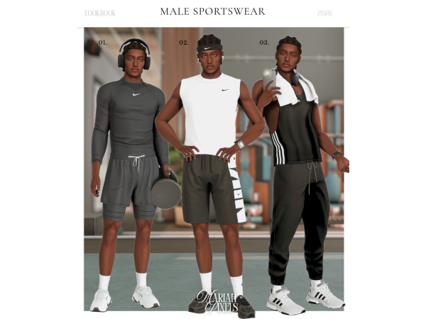 Mix Male Sportswear by mariahpixels - The Sims 4 Custom Content