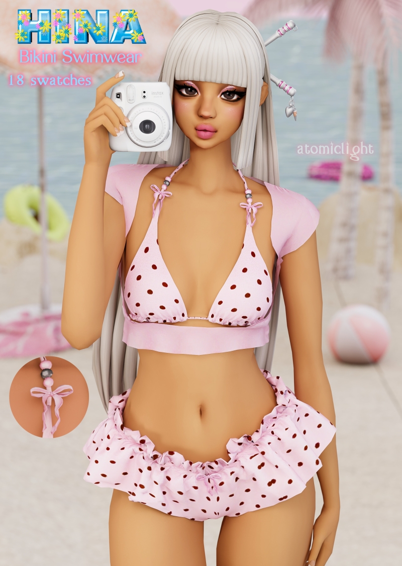 Alpha Hina bikini swimwear - The Sims 4 Custom Content