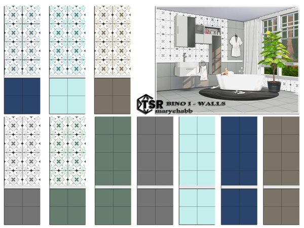 Mix Bino I Walls - The Sims 4 Custom Content