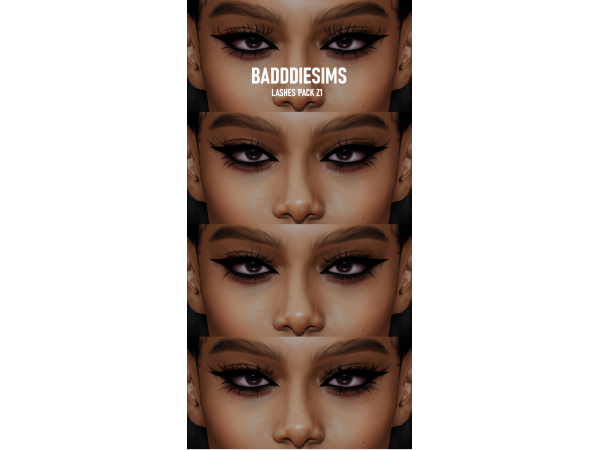 Alpha BADDDIESIMS 3D LASHES PACK Z1 - The Sims 4 Custom Content