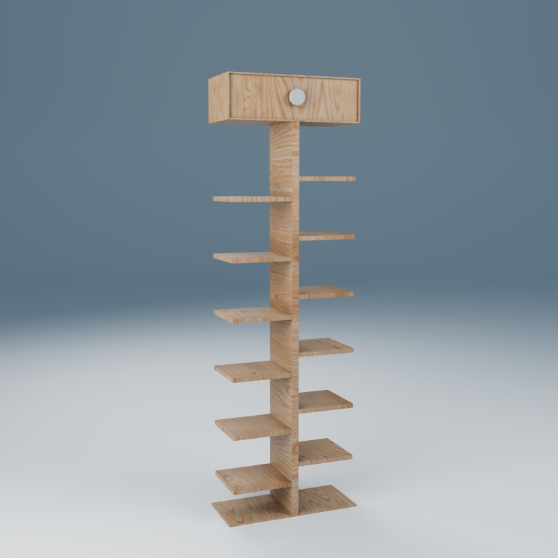 Alpha Tall shelf rack by shiroblack - The Sims 4 Custom Content