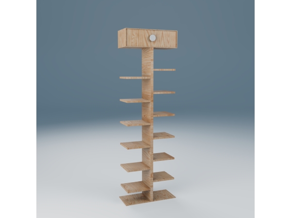 Alpha Tall shelf rack - The Sims 4 Custom Content