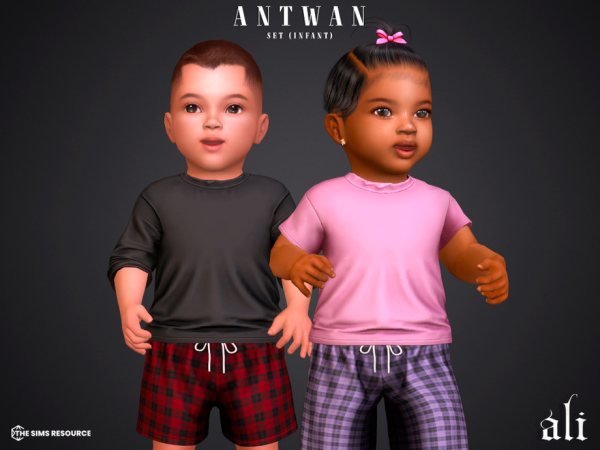 Sims 4 Alpha Ropa para Bebés Niños CC: ANTWAN set - infant by ali1
