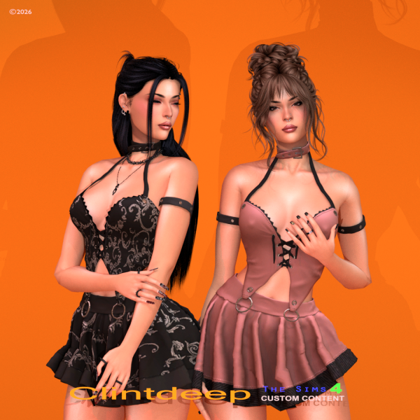 Alpha Clintdeep Grace Crop Halter Set by clintdeep - The Sims 4 Custom Content