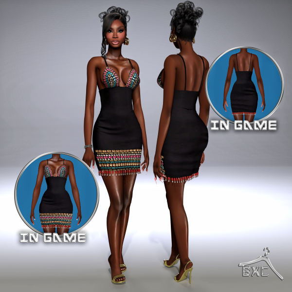 Alpha NIA DRESS by simsfinds - The Sims 4 Custom Content