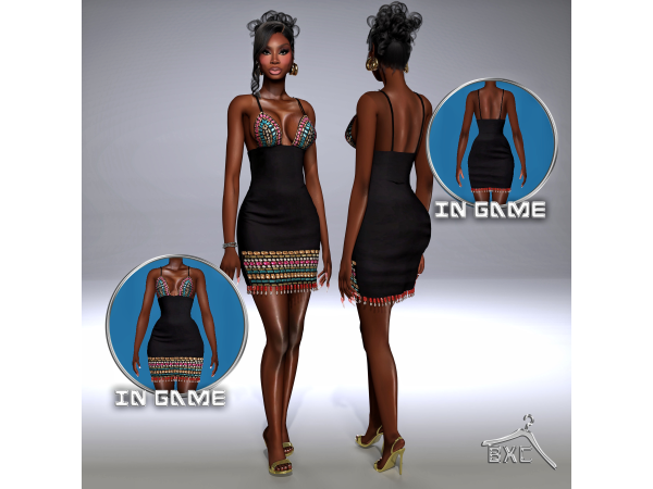 Alpha NIA DRESS by Baddiexsimmer - The Sims 4 Custom Content