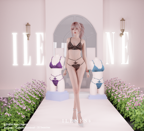 Alpha ILN Rima Lingerie by ilenes4 - The Sims 4 Custom Content