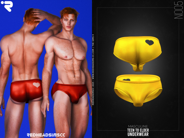 Alpha AM UNDERWEAR N005 - The Sims 4 Custom Content