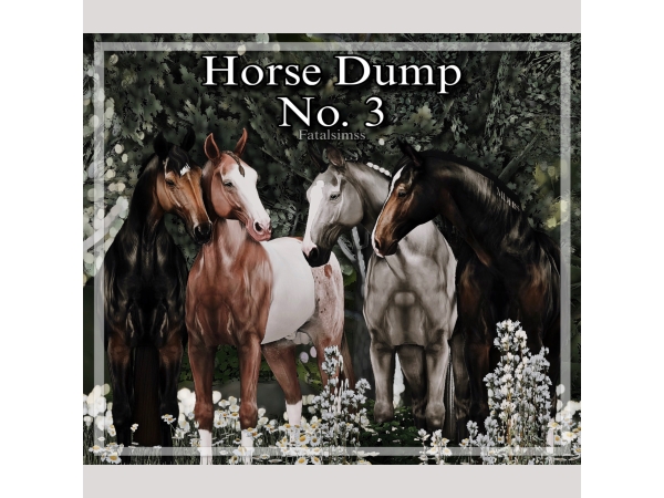 Sims 4 Alpha Pets CC: Horse Dump No. 3