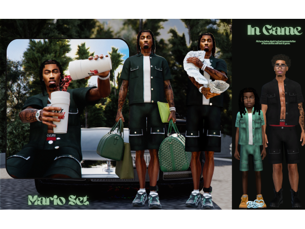 Alpha Mario Set by TBZSimz - The Sims 4 Custom Content