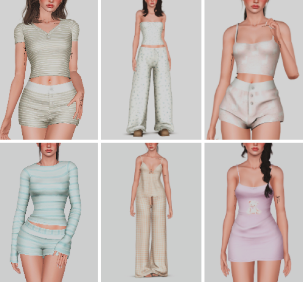 4t3 camuflaje pajamas dump by simsfinds - The Sims 3 Custom Content