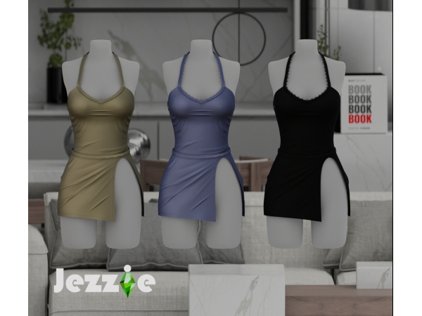 Alpha JEZZIETS4 SASKIA DRESS - The Sims 4 Custom Content