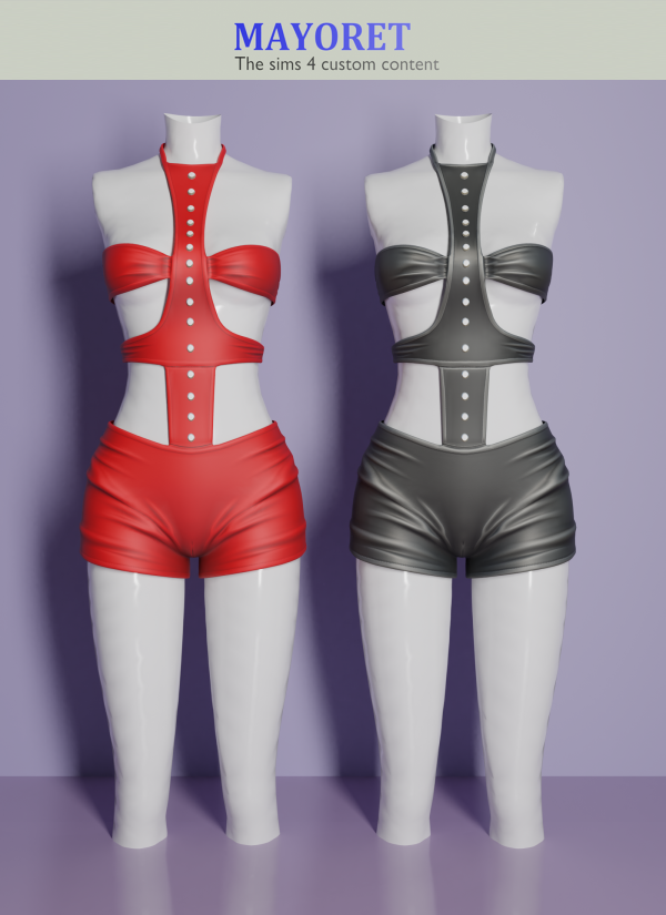 Alpha Mayoret Salsa Jumsuit by mayoret - The Sims 4 Custom Content