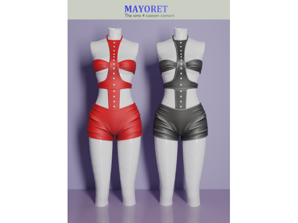Alpha Mayoret Salsa Jumsuit - The Sims 4 Custom Content