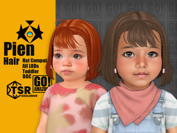 Maxis Match Pien Hair - The Sims 4 Custom Content