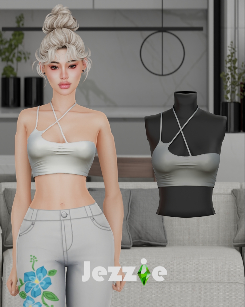 Alpha JEZZIETS4 AURORA TOP by jezziets4 - The Sims 4 Custom Content