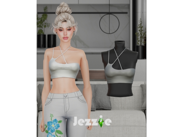 Alpha JEZZIETS4 AURORA TOP - The Sims 4 Custom Content