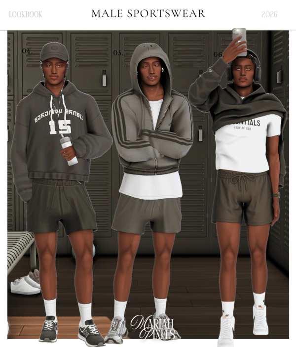 Mix Male Sportswear by simsfinds - The Sims 4 Custom Content