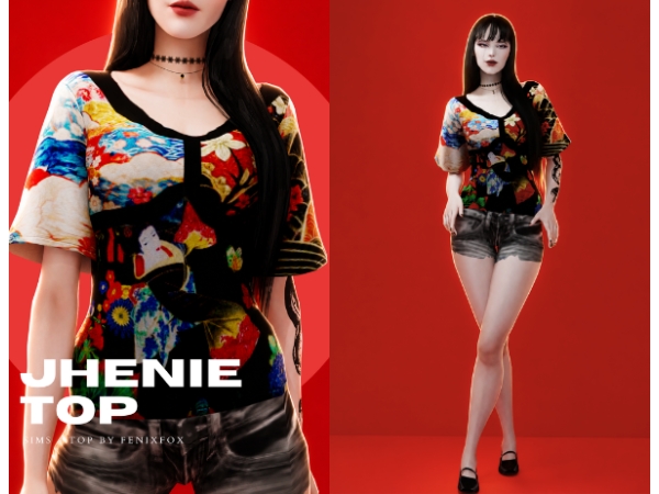 Mix Jhenie Top - The Sims 4 Custom Content