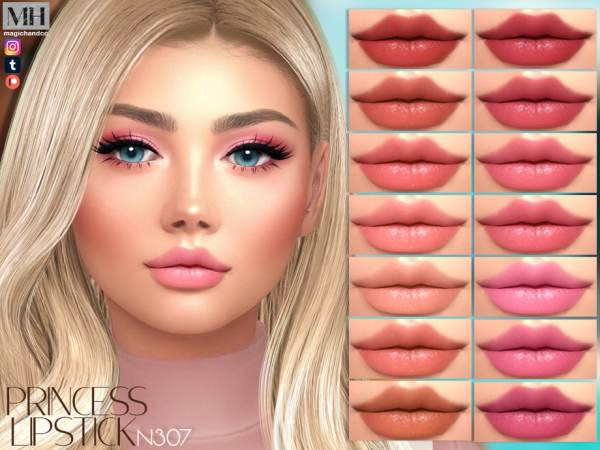 Alpha Princess Lipstick Patreon by MagicHand - The Sims 4 Custom Content