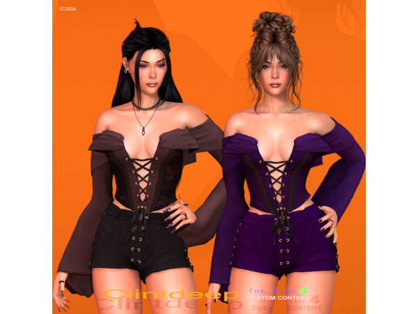 Alpha Clintdeep Veloria Outfit Set - The Sims 4 Custom Content