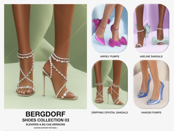 Alpha Bergdorf Dripping Crystal Sandals by VentaStudio - The Sims 4 Custom Content