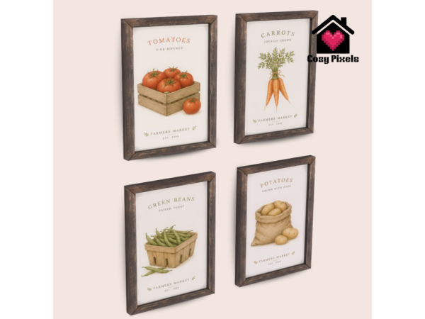Mix Farmer Market by CozyPixels01 - The Sims 4 Custom Content