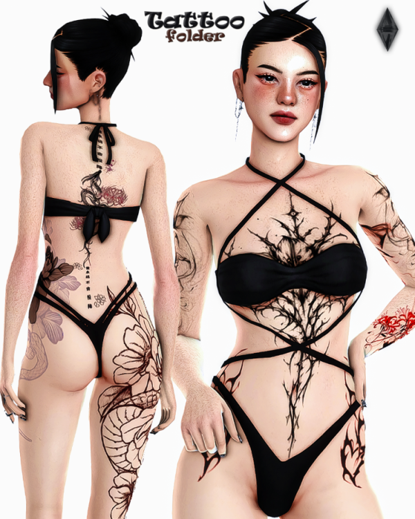 Mix ПАПКА MODS ТАТУ [ by simsfinds - The Sims 4 Custom Content
