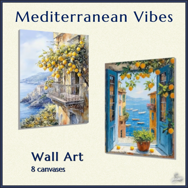 Maxis Match Mediterranean Vibes Wall Art by mde - The Sims 4 Custom Content