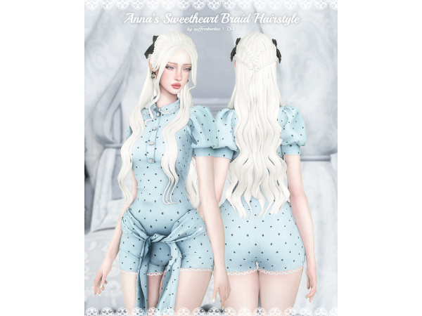 Maxis Match Anna's Sweetheart Braid by sufferrbarbie - The Sims 4 Custom Content