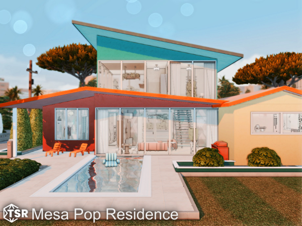 Maxis Match Mesa Pop Residence l noCC - The Sims 4 Custom Content