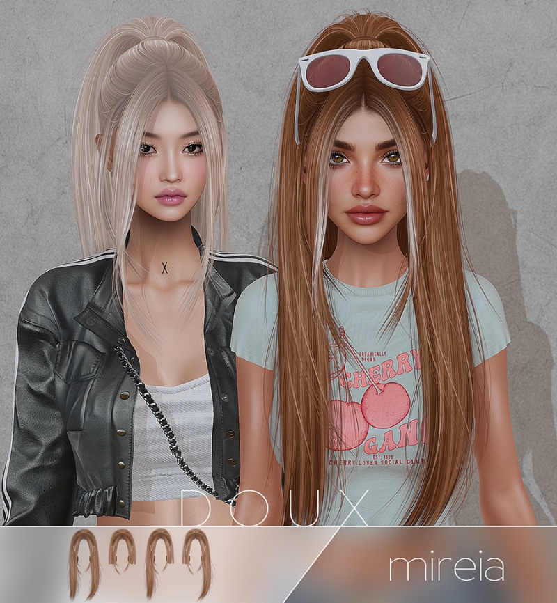 Alpha DOUX MIREIA by douxhair - The Sims 4 Custom Content