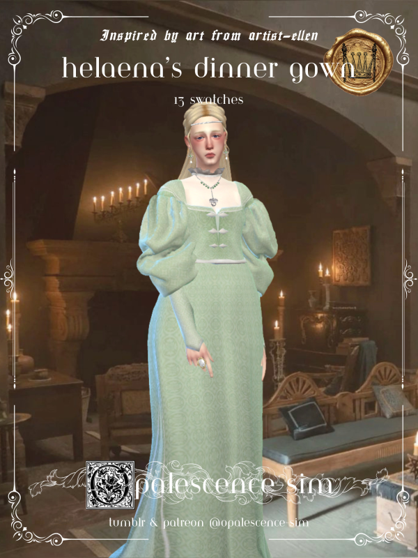 Maxis Match Helaena's Dinner Gown by simsfinds - The Sims 4 Custom Content