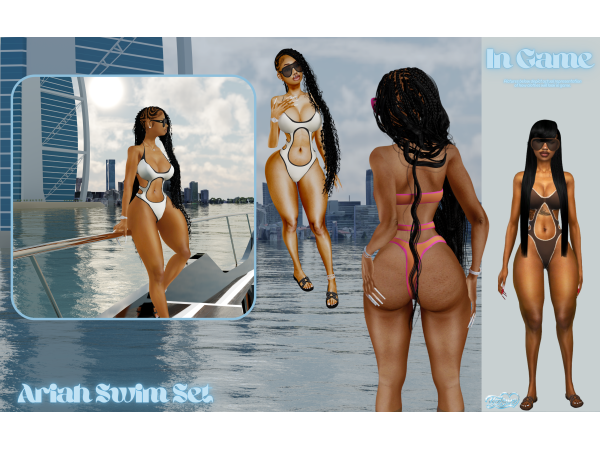Alpha Ariah Swim Set by TBZSimz - The Sims 4 Custom Content