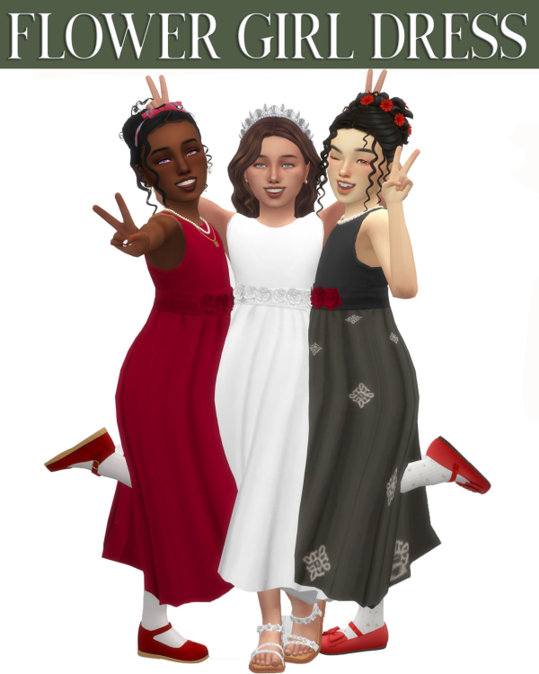 Maxis Match Flower Girl Dress by simsfinds - The Sims 4 Custom Content