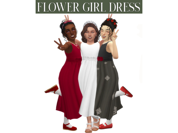 Maxis Match Flower Girl Dress by sleepyz - The Sims 4 Custom Content