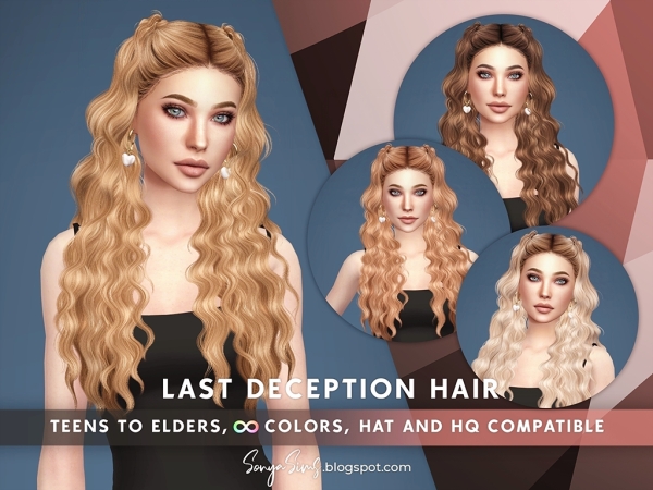 Alpha Last Deception Hair - The Sims 4 Custom Content
