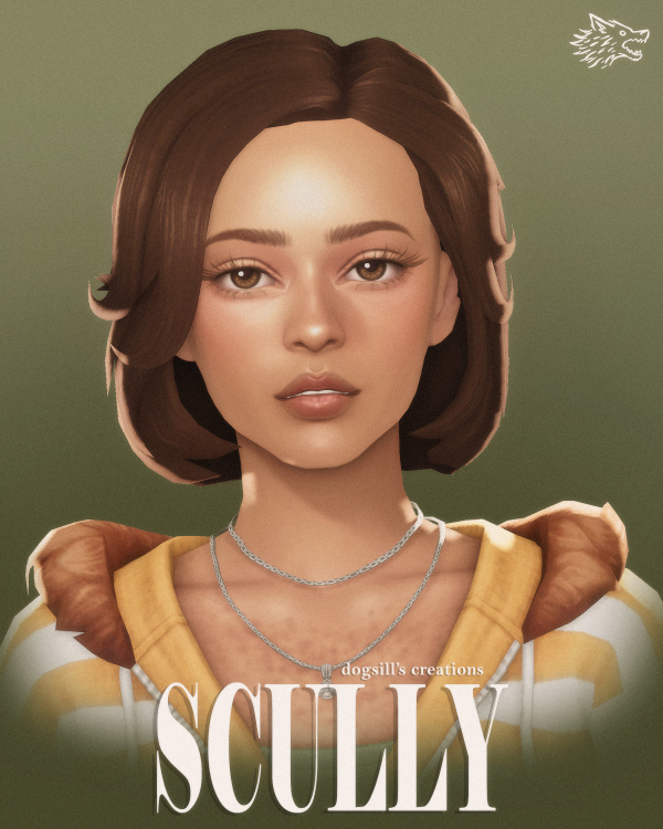Maxis Match scully hair by simsfinds - The Sims 4 Custom Content
