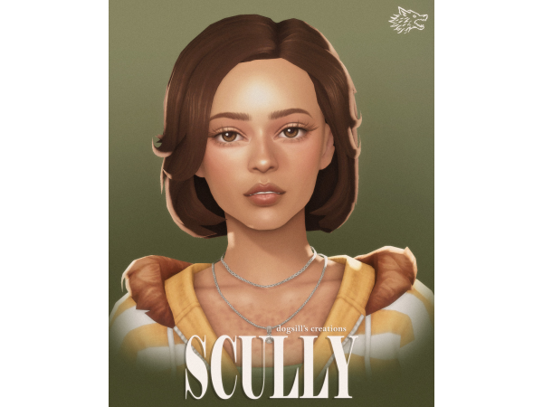 Maxis Match scully hair by dogsill - The Sims 4 Custom Content