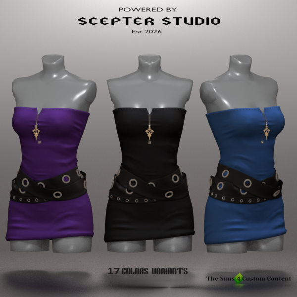 Alpha Myrtle Bodycon Mini Dress by scepterstudio - The Sims 4 Custom Content