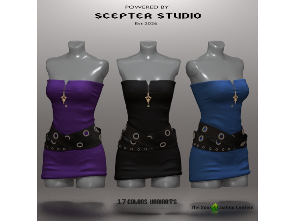Alpha Myrtle Bodycon Mini Dress by Scepter - The Sims 4 Custom Content