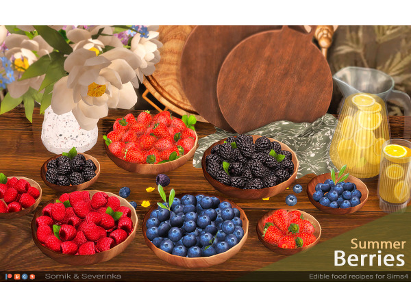 Alpha Summer Berries by Somik_Severinka - The Sims 4 Custom Content