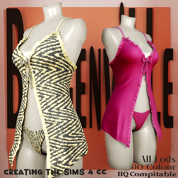 Alpha Boe_Kiky Alexandra Sleepwear by boegenville - The Sims 4 Custom Content