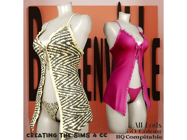 Alpha Boe_Kiky Alexandra Sleepwear - The Sims 4 Custom Content