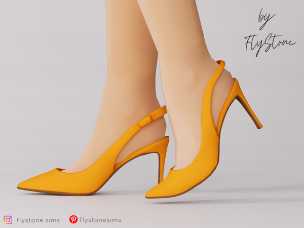 Maxis Match Female Slingback Stiletto Heels by FlyStone - The Sims 4 Custom Content